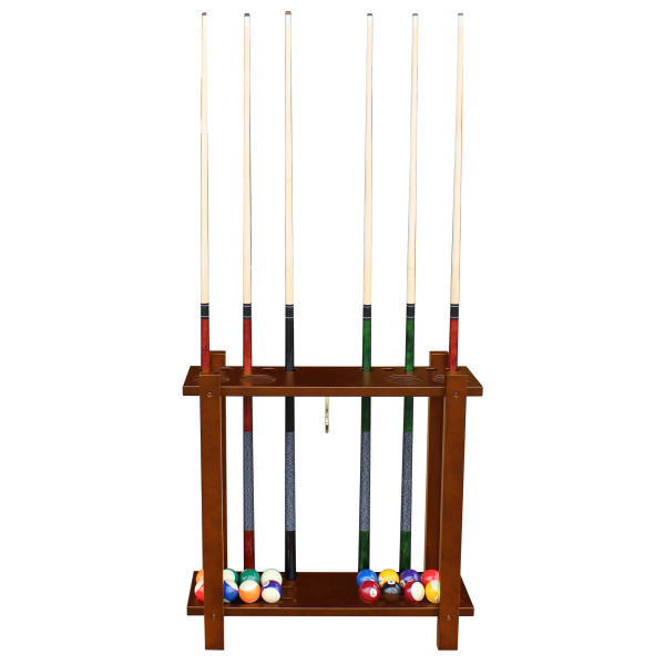 Floor Cue Rack - Antique Walnut